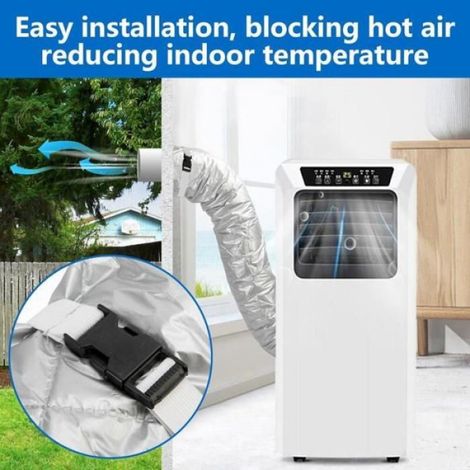 Housse isolante pour tuyau de climatiseur - - 150 x 53 cm - Matelassée - Anneaux réglables - Compatible Ø ≤15 cm (1/5)