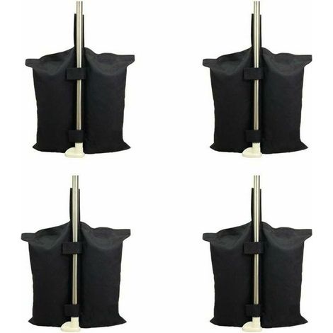 Sac de ballast de qualité industrielle robuste avec Double couture pour tente pliante noire auvent en plein air support carré sac de sable parasol sac de sable fixe (1/5)
