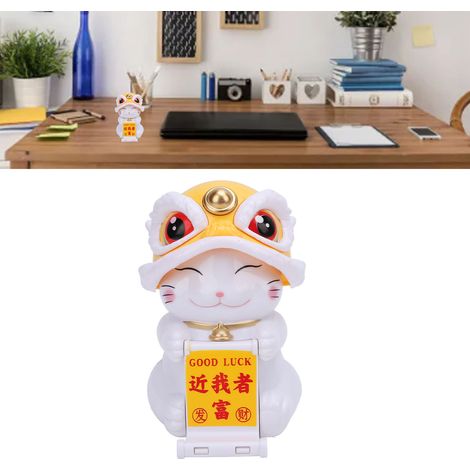 [Figurine automobile] + [Ornements pour dashboard] + [Lion Dance Cat] + [Solaire, Nodding] (1/5)