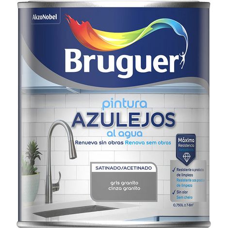 Vernice per piastrelle all'acqua grigio granito satinato 750 ml