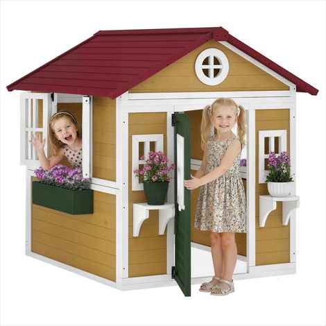 Cabane de jardin pour enfant Cabane enfant 114 x 126 cm bois (1/5)