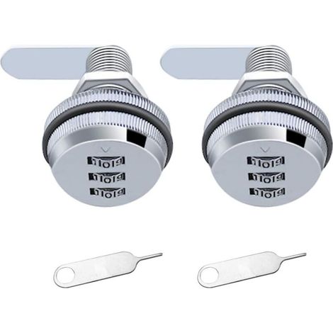 Lucchetto con combinazione a 3 cifre in lega di zinco, sicurezza senza chiave, cromato, lucchetto versatile per casa e ufficio (1/4)