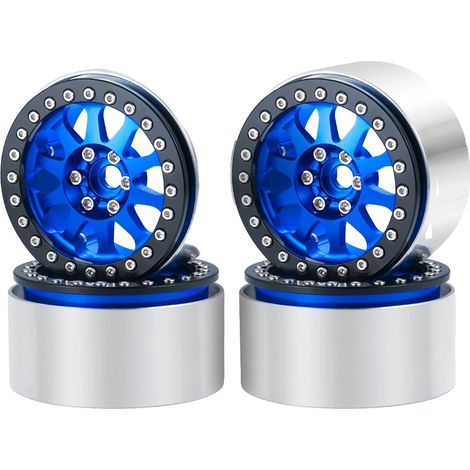 Cerchi beadlock AXSPEED da 2,2 pollici, in lega di alluminio resistente, con pneumatici in gomma. (1/2)