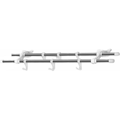 Porte-serviettes double poteau sans perçage pour radiateur, éte 40 cm) (1/5)