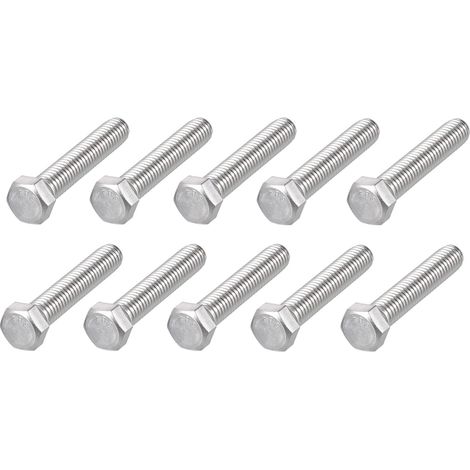 10Pcs Boulons Hexagonaux 7/16-14 x 2-1/2" Filetage Grossier UNC (1/5)