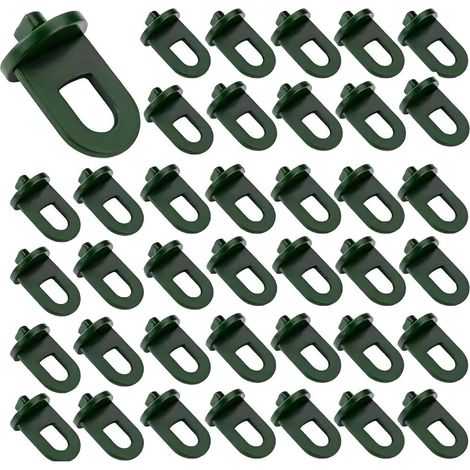CCYKXA 50 Pcs Greenhouse Hook Plastic Greenhouse Accessories for Hanging Baskets, Pots, Outdoor Garden Hanging Plants, Plastic Insulation Netting for Shade (1/5)