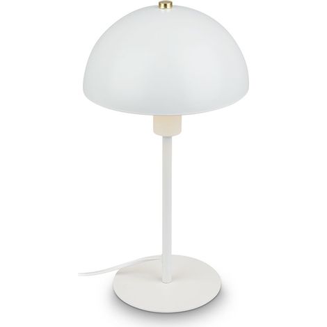 Briloner PURA Lampada da tavolo, interruttore sul cavo, E14, bianco, Ø18 x 35 cm