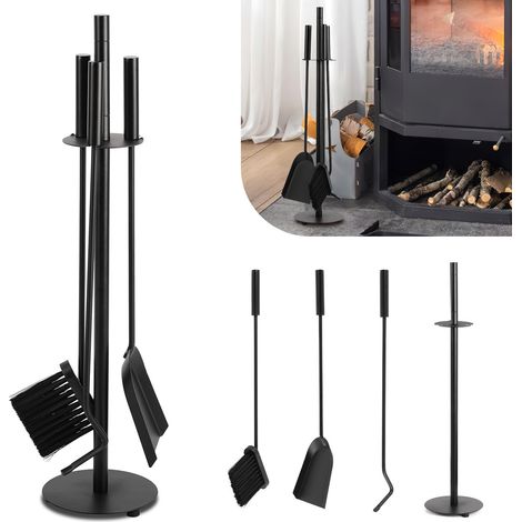 Jopassy Set di 3 pezzi per fornelli in acciaio inox con rivestimento e protezione - Nero (1/5)