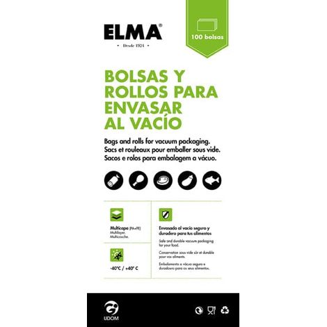 ELMA rollo bolsa envasar 20x600cm. blister 2 , Rollos 15.20.0. Bolsas para envasar. Conserva los alimentos de una manera fácil y duradera, realizando el envasado en las bolsas gofr (1/2)