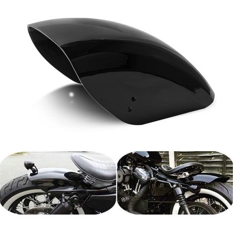 Garde-boue Arrière Moto Noir Universel pour Personnalisation Bobber Chopper