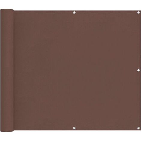 Paravent de balcon marron, 90 x 200 cm, tissu Oxford. (1/2)