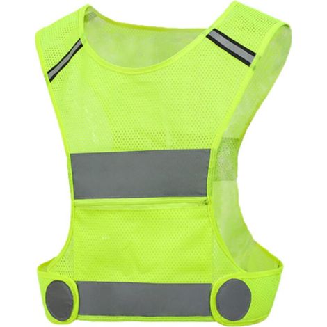Ensemble gilet de sécurité réfléchissant réglable pour cyclisme, jogging, randonnée, travail