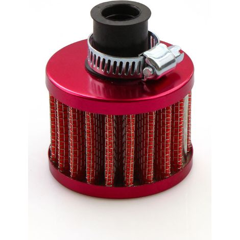 Universal 12mm Auto Luftfilter Kaltlufteinlass Filter Rot