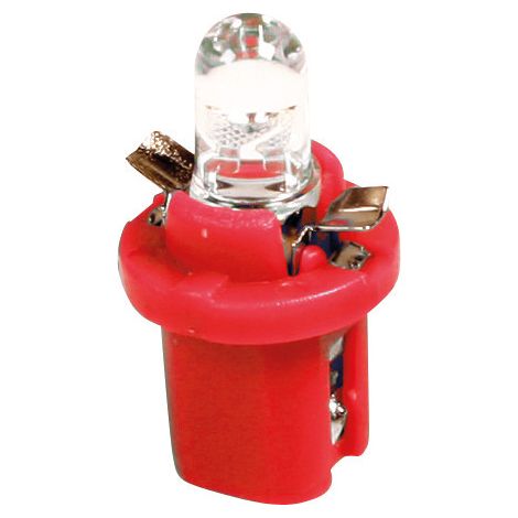 12V Lampada cruscotto 1 Led - B8,5d - 2 pz - Scatola - Rosso (1/4)