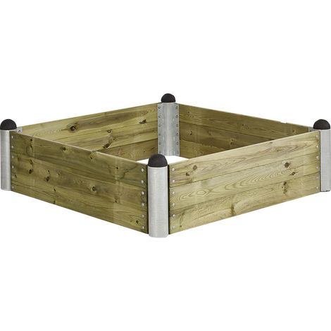 Plus Hochbeet Pipe 16 140 x 140 x 36 cm Hochbeete aus Holz