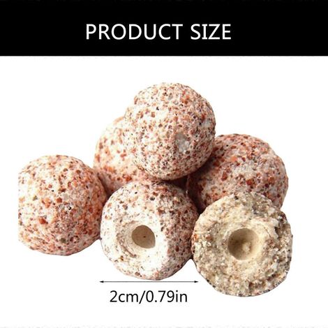 Masse filtrante pour aquarium : billes de céramique cuites à haute température (1,1 lb) pour poissons de bassin, compatibles avec les filtres externes. (1/2)