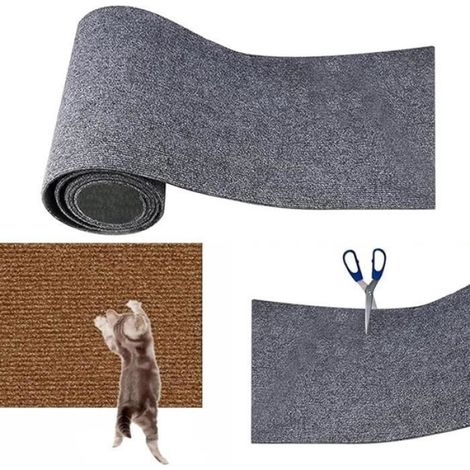 Tapis Griffoir Pour Chat - Auto-adhésif - Coupe-sur-mesure - Pour Mur Bois Verre Arbre À Chat - 1 Pièce (1/5)