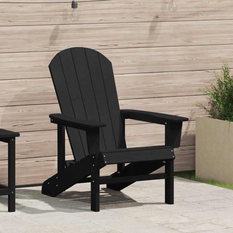 Silla Adirondack Negro 74 x 82 x 92cm HDPE