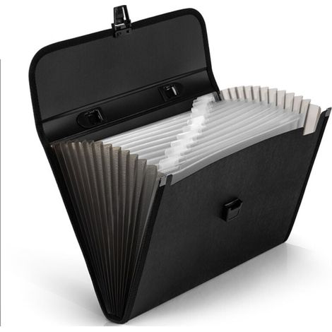 Trieur Document 13 Compartiments en Format A4,Accordéon Classeur avec Couvercle, Extensible Rangement Papier Administratif Trieur Pochette à Soufflet pour Bureau école ou Maison (1/4)