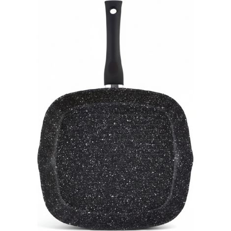 SartÃ©n grill aluminio forjado, Recubrimiento piedra, Antiadherente, SartÃ©n grill