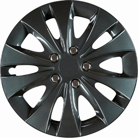 Cartrend Radzierblenden Storm 38 cm (15 Zoll) schwarz 4 Stück (1/2)