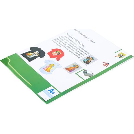 Lasertransferpapier – Für Thermodruck auf Textilien – Kompatibel mit Laserdruckern – 10 Blatt – Helle Farbe (1/5)