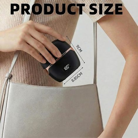 Mini Brosse Lissante Sans Fil Portable de Voyage Rechargeable par USB 3 Températures Réglables pour Cheveux Convient à Tous Types Noir (1/3)