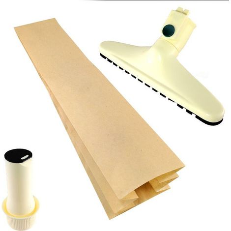 Sacchetti folletto vk 117 vk 116 20pz in carta + bocchettone + spazzola completa compatibili