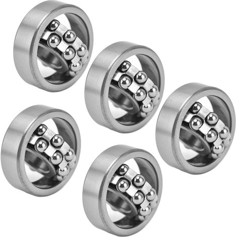Lot de 10 roulements à billes auto-aligneurs à double rangée pour réducteurs et patins à roulettes acier au chrome 1201 (1/5)