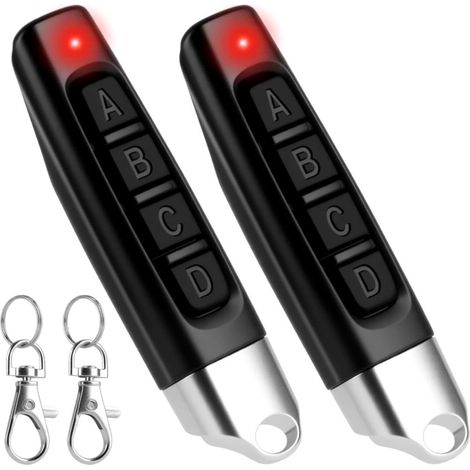 2er Pack Universal Torfernbedienung 433MHz, fester Code mit Piep-Signal, kabellos für Garagentor (1/5)