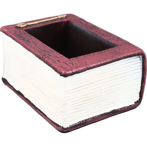 Pot de succulente en forme de livre, pot de fleurs vintage en résine, décoratif pour balcon, bureau ou rebord de fenêtre (1/5)