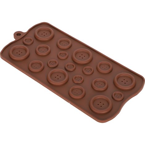 Knopfförmige Schokoladenform, Tablett für Fondant, Gebäck, selbstgemachte Süßigkeiten, Backwerkzeug (1/5)