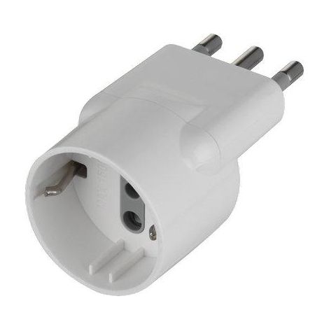ADATTATORE SCHUKO DISASSATO ELECTRALINE - BIANCO 2P+T 10A- 5 pezzi