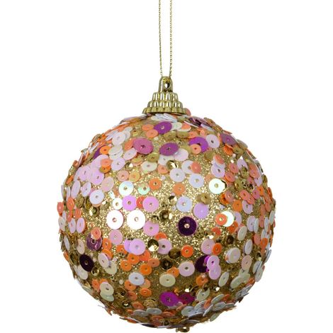 pallina di natale in foam con paillettes D 8 cm oro Peraga Christmas