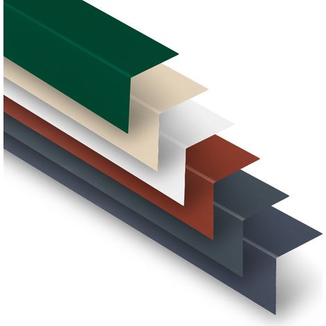 Yousteel – Cornière 80x80 angle sortant 90° acier laqué 2100 mm – Revêtement polyester 25 µm – Pour fixation murale – Coloris rouge tuile RAL 8012
