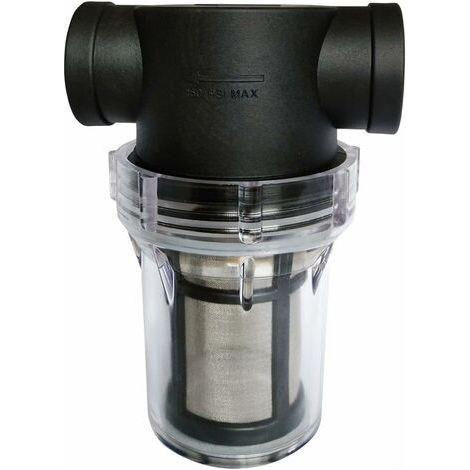 Filtre Pipeline 3/4" pour pompe à eau avec filtre 80 mailles en acier inoxydable (1/4)