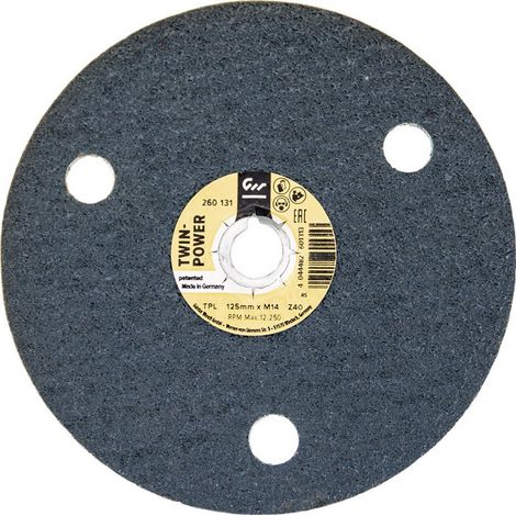 Muela abrasiva TWINPOWER D.125mm, recta, 60 Krt.PROMAT
