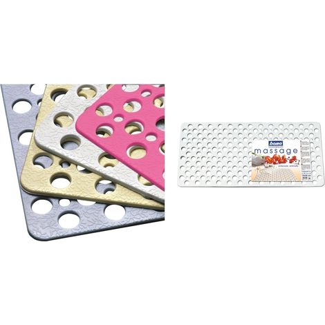 Tappeto vasca da bagno colore azzurro 74 x 36 cm bama (1/2)
