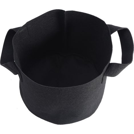 Schwarzer Pflanzsack für Gemüse und Blumen, belüfteter Pflanztopf (3 Gallonen, 20 x 25 cm) (1/4)