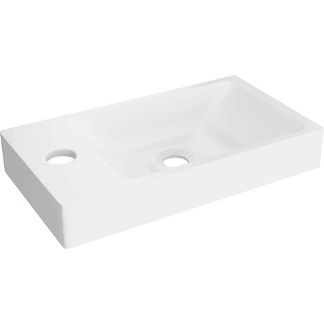 Lavabo lavamani SMC 40 x 22 cm in Resina Bianco - SARPOSA