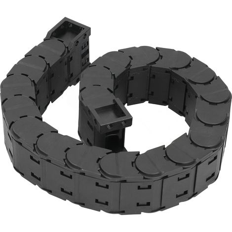 Chaîne porte-câbles entièrement fermée, silencieuse, détachable, assemblage facile, 0,7 mètre D20x50, pour câbles et tuyaux. (1/5)