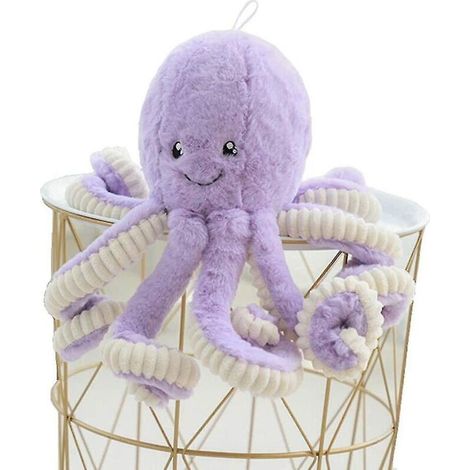 Poulpe en peluche, animal marin mignon, jouets en peluche, simulation, oreiller en peluche douce, jouets, CottonViolett (1/5)
