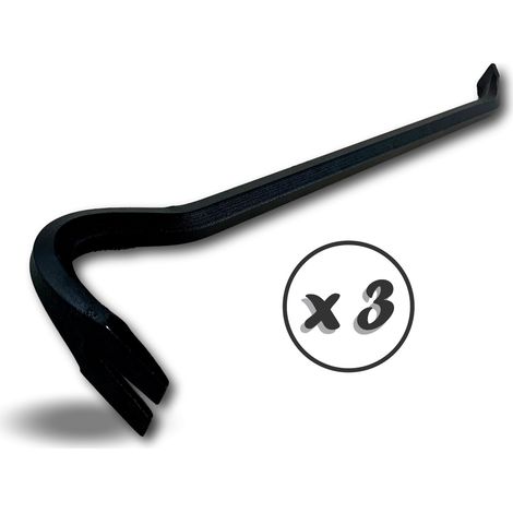 Pied de biche fer forgé Griffes étroites pied recourbé Arracher soulever - Quantité x 3 - Longueur 60 cm