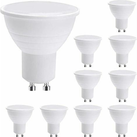 LED GU10 Spotlight Bulbs,GU10 LED Light Bulbs, 7W Warm White (50W Halogen Equivalent) Energy Saving Light Bulb, 600LM 120° Beam Non-dimmable, Pack of 10 (1/5)