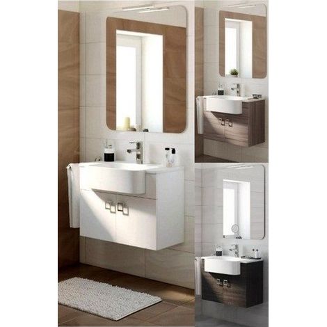 Bagno Italia Mobile Arredo Bagno 70 cm sospeso moderno disponibile colore grigio scuro con specchio Mobili 1 (1/2)