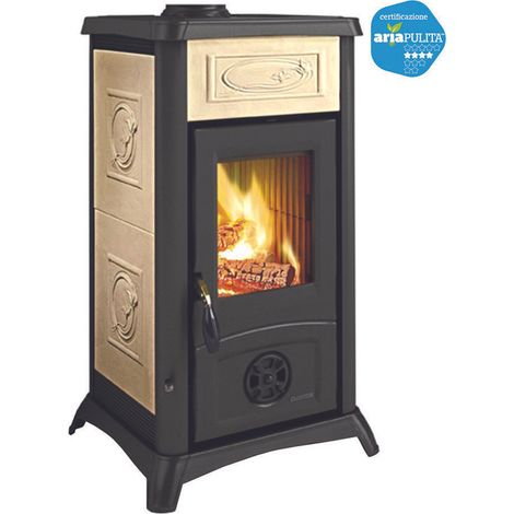STUFA A LEGNA GEMMA LIBERTY 6 KW PANNA