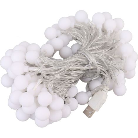 Warmfarbige LED-Lichterkette für stimmungsvolles Licht, märchenhafte Lichterkette, dekorative Kugeln für Zeltvordächer, 1,8 cm Durchmesser. (1/4)
