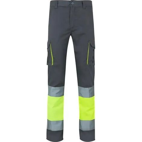 Pantalon de travail Velilla stretch bicolor bandes réfléchissantes