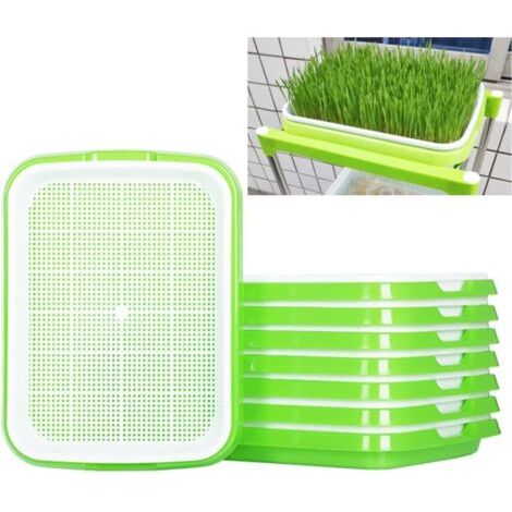 5 PCS Plateaux de Germination de Graines en Plastique 32.5  24.5  4.5cm Plateau de Pépinière Respirable Plateau de Propagateur de Graines Anticorrosion pour Bureau Jardin Maison Restaurant (1/5)