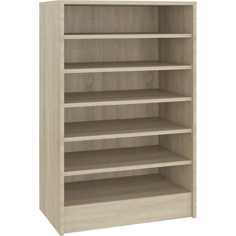 Zapatero mueble para entrada pasillo y salón madera Sonoma 60 x 35 x 92 cm marrón madera de ingeniería 020021718 (1/4)